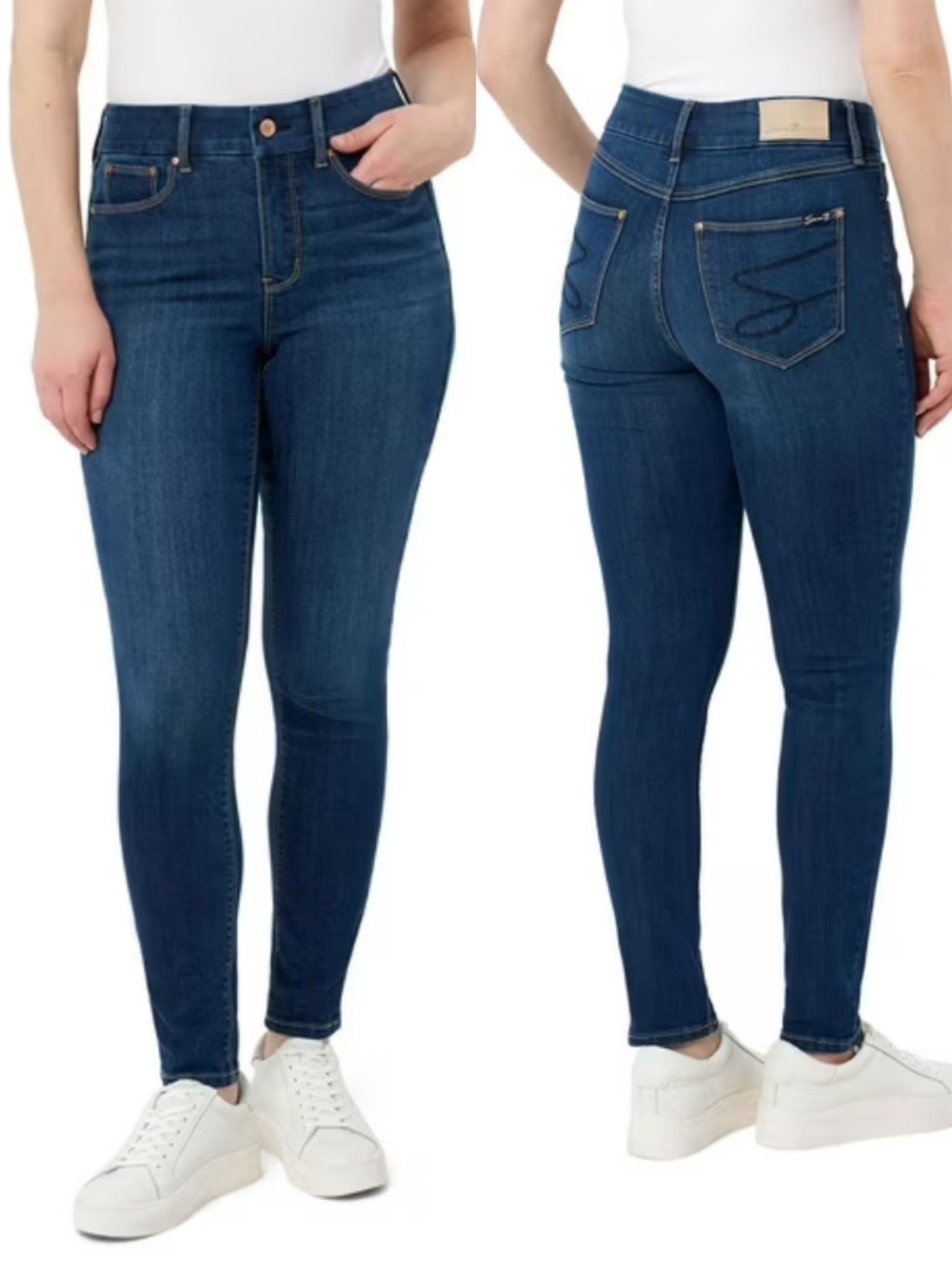 Seven7 Women's Dark Blue Skinny Jeans
